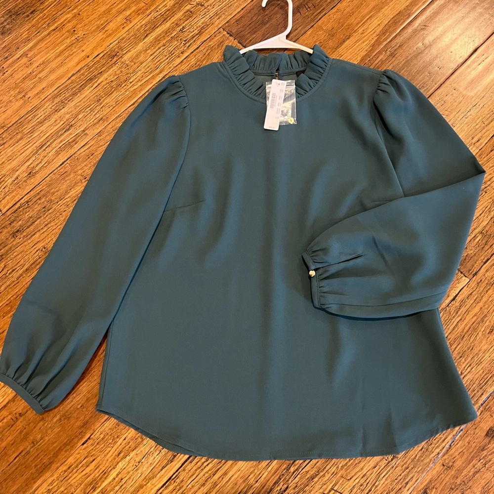 NWT JCrew Ruffle neck top